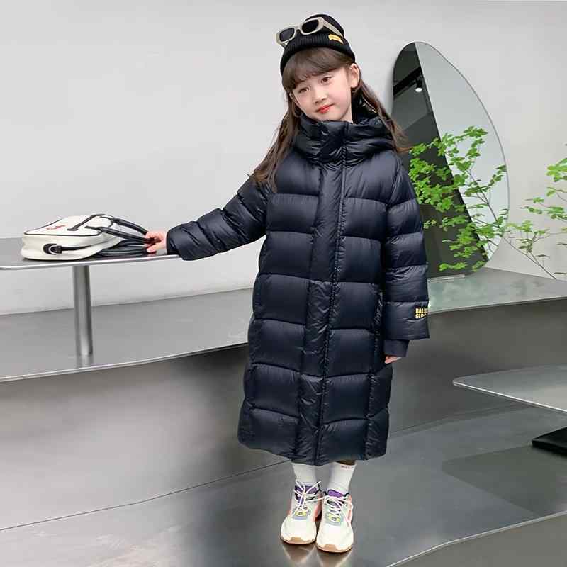 子供用ダウンジャケット キッズ 男女兼用 ロング丈 厚手 中綿 アウター 冬 130cm 140cm 150cm 160cm 170cm 撥水 防寒