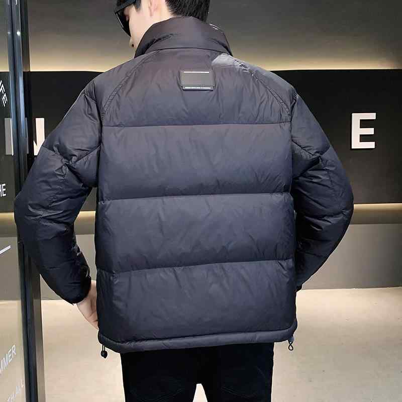 落ち込む上衣 メンズ 生あたたかい 遊撃手丈 ライトアウター 冬服 防寒着 立襟 色彩設計 コール天 黒いこと