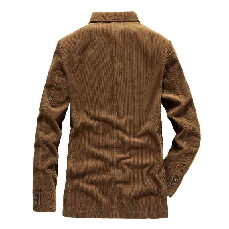 ジャケット メンズ 男性用 コーデュロイ テーラード レトロ 無地 春秋 35歳以上 ビジネス 紳士服 ゆったりめ コットン カーキ色 コーヒー ブルー ブラック|シャドーテール