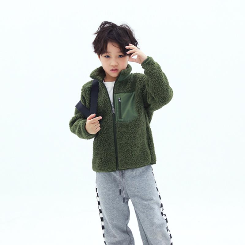 子供用フリースジャケット 男女兼用 秋冬 厚手 アウター ジップアップトップス キッズ 幼児 暖か 無地 100 110 120 130 140 150 160cm ??色 藏青色 米色 酒?色 大?色 ・稀色(x10)
