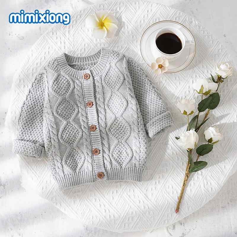 子供服 ニットカーディガン ジャケット 秋冬 ベビー服 無地 長袖 幼児 男女兼用 コットン アウター 62 68 74 80 86 92 98