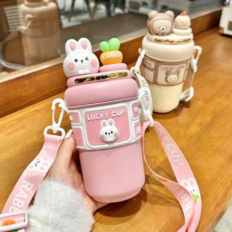 水筒 キッズ 子供用 ストロー付き ステンレス 水筒 保温 保冷 大容量 真空断熱 携帯用 スポーツ アウトドア 通学 遠足