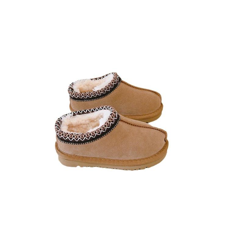 雪地ブーツ キッズ 女の子 本革 ショートブーツ 秋冬 防寒 暖かい 裏起毛 フラットソール 歩きやすい スリッポン 1歳 2歳 3歳 4歳 5歳 6歳 7歳 8歳 9歳 10歳