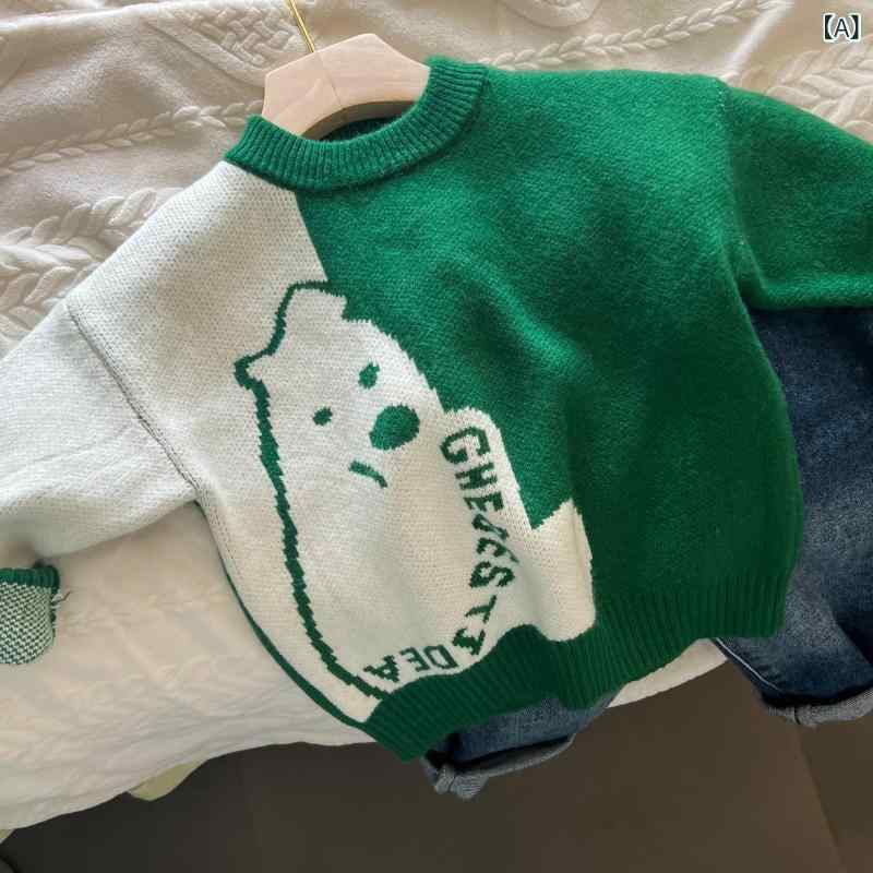 子供服 ニット トップス 秋冬 セーター カットソー 男女兼用 長袖 柔らかい 厚手 丸首 80 90 100 110 120 130 140