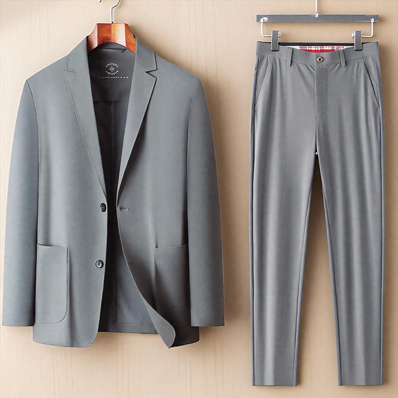 スーツ メンズ 男性用 薄手 サマースーツ ビジネス 紳士服 ウォッフル 合身 体型 ブラック ネイビー グレー グリーン｜シャドーテール 7,788円