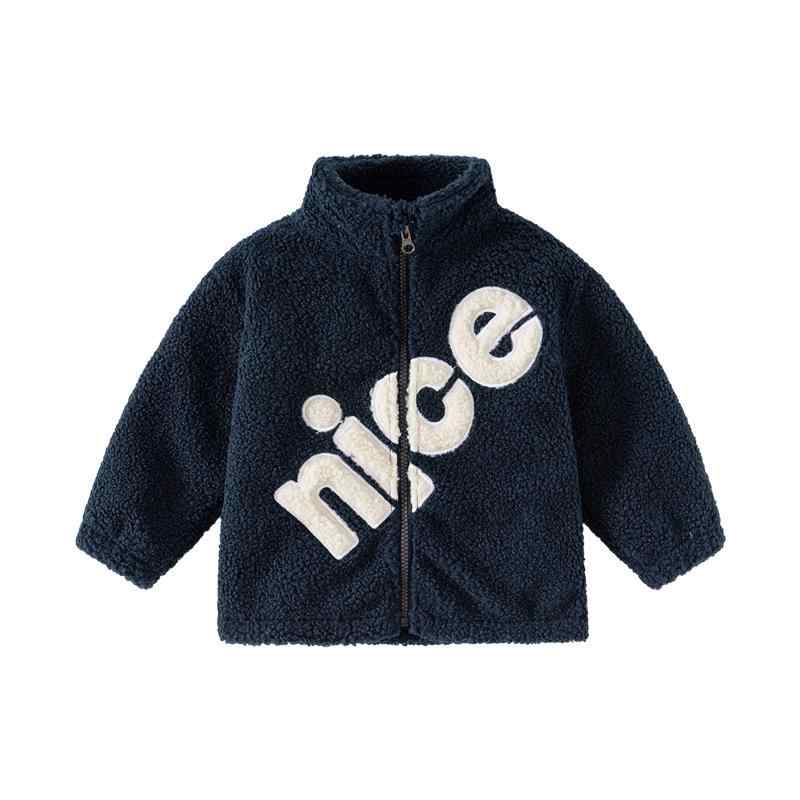 子供服 アウター 子供服 ジャケット 秋冬 男の子 立ち襟 ?粒? 厚手 ポリエステル 無地 ジップアップ カジュアル 普段使い 90cm 100cm 110cm 120cm 130cm