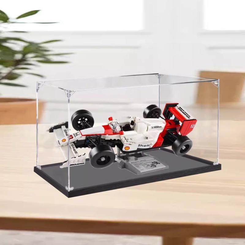 模型ケース レゴ 10330 マクラーレン MP4 透明 アクリル 展示ケース 防塵 手? 収納ボックス コレクションケース ブラック