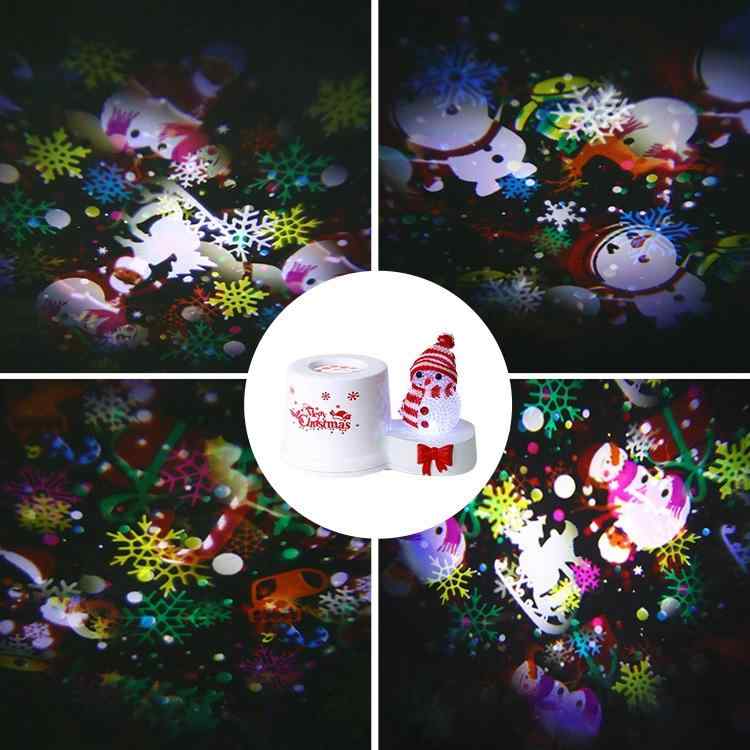 プロジェクター LEDナイトライト クリスマス ハロウィン 雪の結晶 16図案 回転 舞台照明 USB 投影ランプ 室内照明