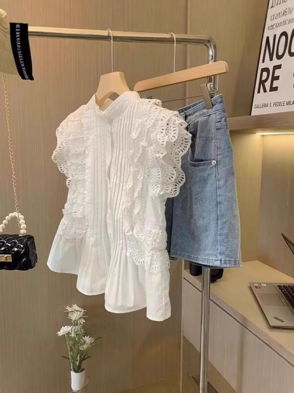 セットアップ レディース 小柄袖 トップス ショートパンツ 2点セット ポリエステル かわいい キュート おしゃれ 上下セット