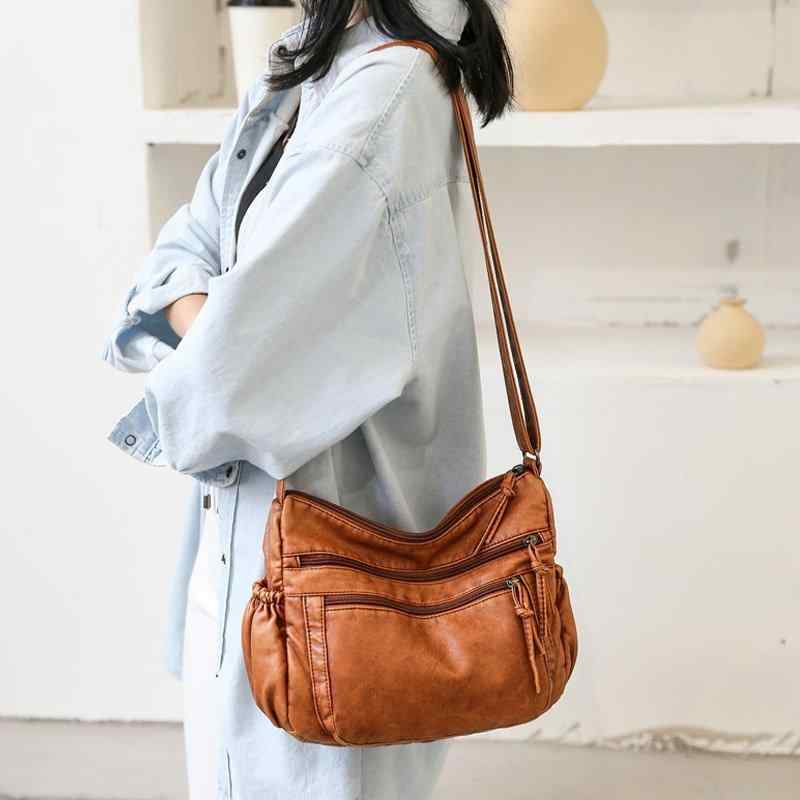 バッグ レディース 2way ショルダーバッグ PU レザー 鞄 大容量 斜めがけ 無地 ブラック ブラウン 普段使い