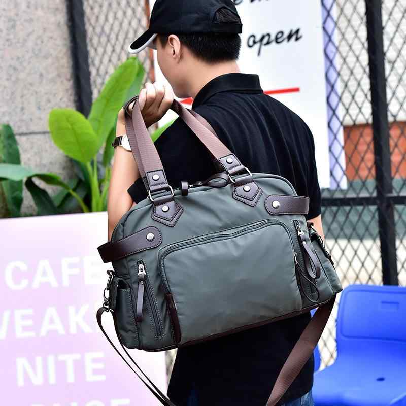 ショルダーバッグ メンズ 男性用 紳士 鞄 カバン オックスフォード 大容量 防水 耐摩耗 斜めがけ 手提げ 通勤 ビジネス 15インチ PC収納 ブラック ブルー グリーン