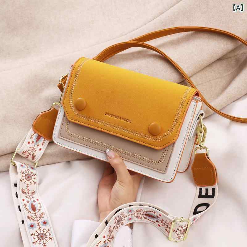 バッグ レディース ショルダーバッグ ポシェット かわいい ミニバッグ バイカラー 配色 ステッチ PUレザー 斜めがけ 黄色 緑色 青色 ブラック ピンク系