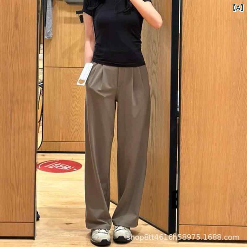 パンツ レディース 高腰 ウエストゴム 伸縮性 接触冷感 ゆったり ワイドレッグパンツ ズボン ボトムス 春夏 ブラック カーキ グレー｜シャドーテール 7,224円