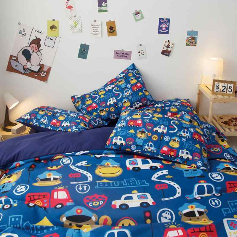 寝具 子供 シングル ベッドカバー セット ベッドシーツ 寝具カバー 4点セット 布団カバー プリント柄 男の子 女の子 キッズ 磨毛加工 ポリエステル