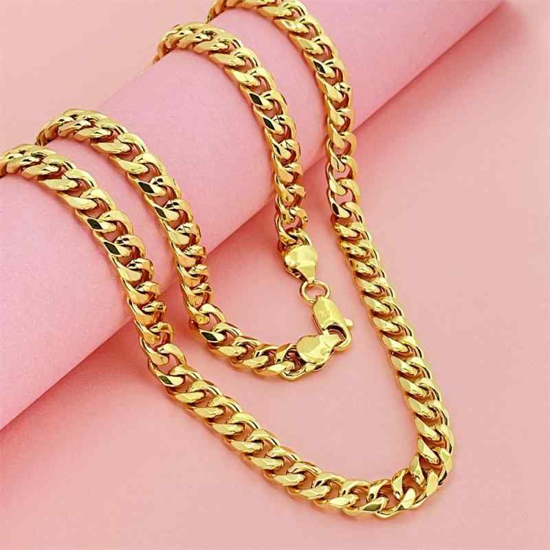 ネックレス メンズ 男性用 24K電気メッキ加工 喜平 キヘイ 幾何学模様 ファッション OLスタイル 40cm 50cm 55cm 60cm 70cm 75cm 92cm