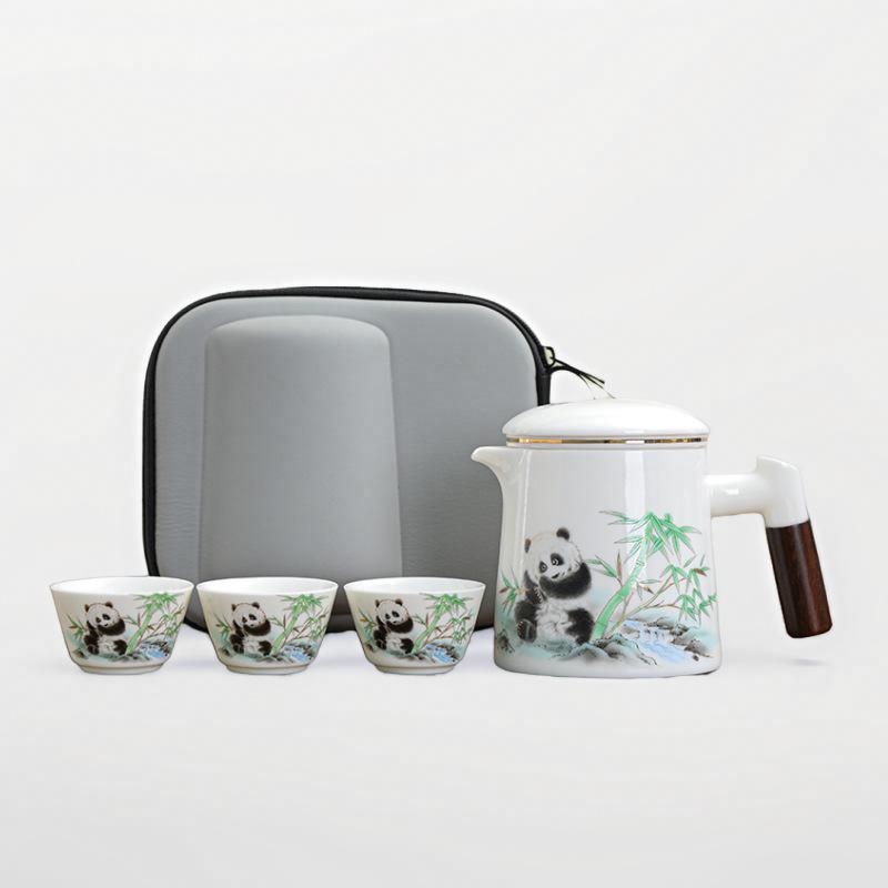 茶器 アウトドア 旅行用 茶器セット 携帯式 陶瓷 ティーセット マグカップ 4,636円