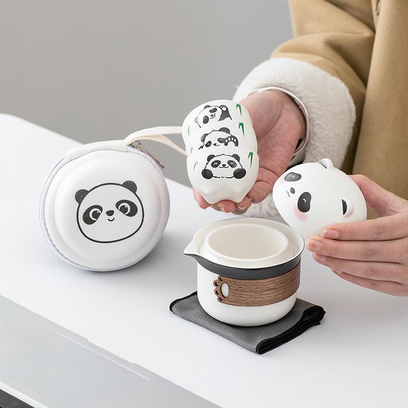 茶器 携帯用茶器セット 陶器 急須 湯呑み 3点セット アウトドア キャンプ