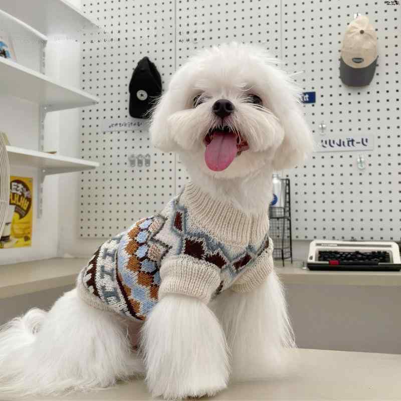 犬 服 秋冬 小型犬 セーター かわいい 暖かい コーラルベルベット XS S M L XL ベージュ