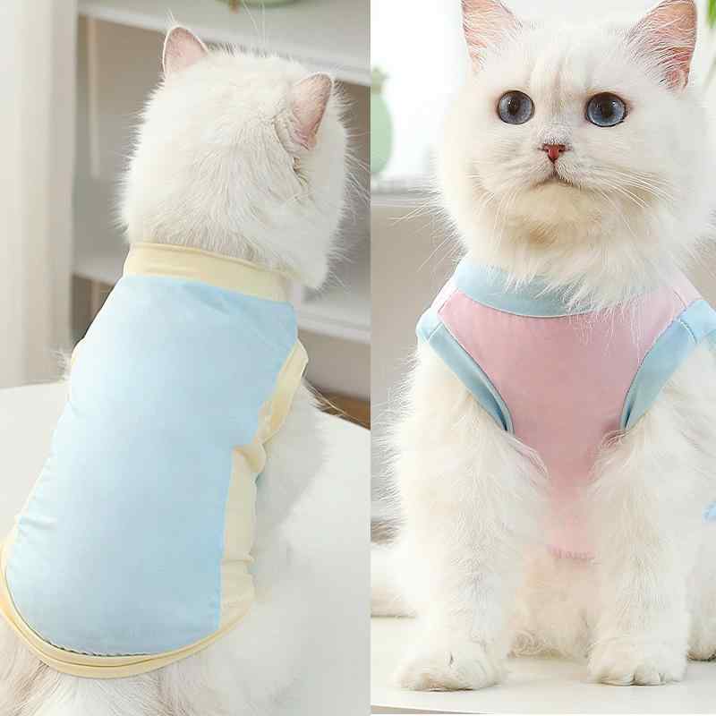 ペット服 犬 猫 涼感ベスト 薄手 通気性 ドッグウェア キャットウェア パープル ピンク ブルー イエロー ポリエステル