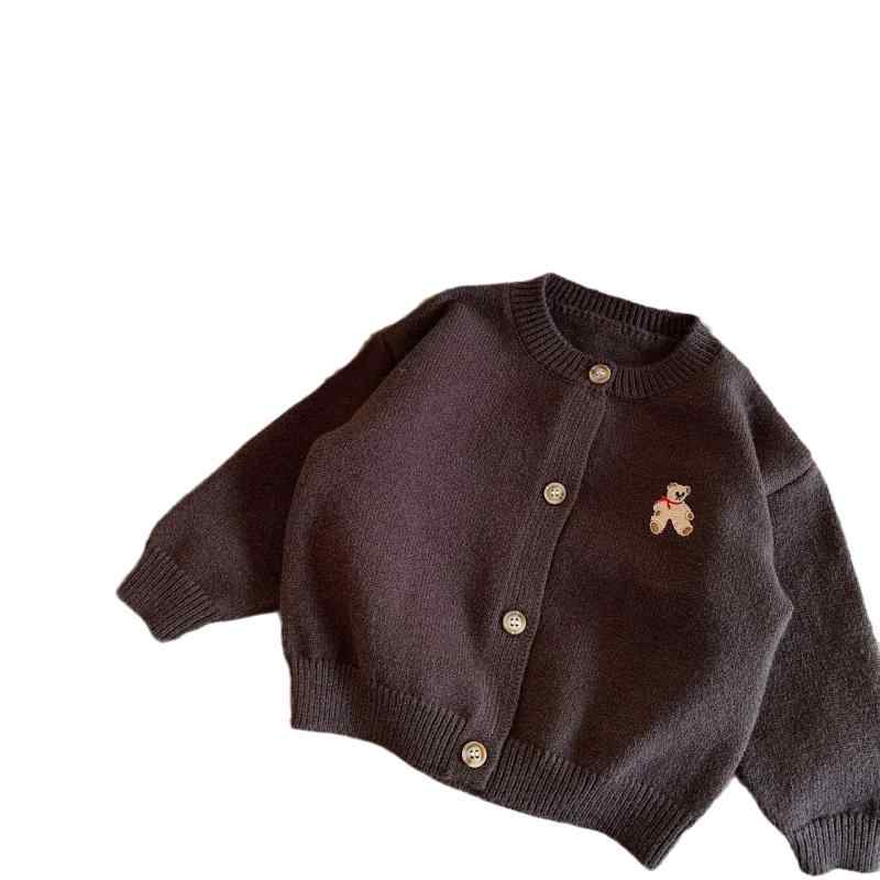 子供服 セーター 春秋 ニット カーディガン 男の子 ストライプ 女の子 刺繍 クルーネック コットン混紡 普段着 かわいい 韓国風 長袖 80 90 100 110 120 130 140 150 160cm