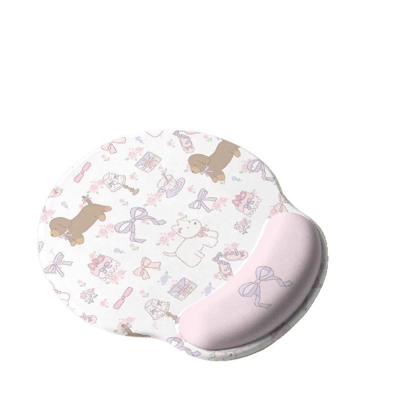 マウスパッド レディース 女性用 かわいい 厚手 リストレスト 一体型 パソコン 周辺機器 疲労軽減 滑り止め付き キーボード 手首 クッション オフィス デスクワーク