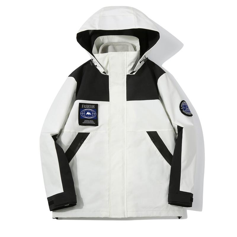 マウンテンパーカー 男女兼用 防風 ジャケット 取り外し可能 登山ウェア アウトドア ウェア 防水 防寒 アウター T400 小牛津 撥水 速乾 通気性 ホワイト カーキ グリーン ネイビー ブラック｜シャドーテール 12,574円
