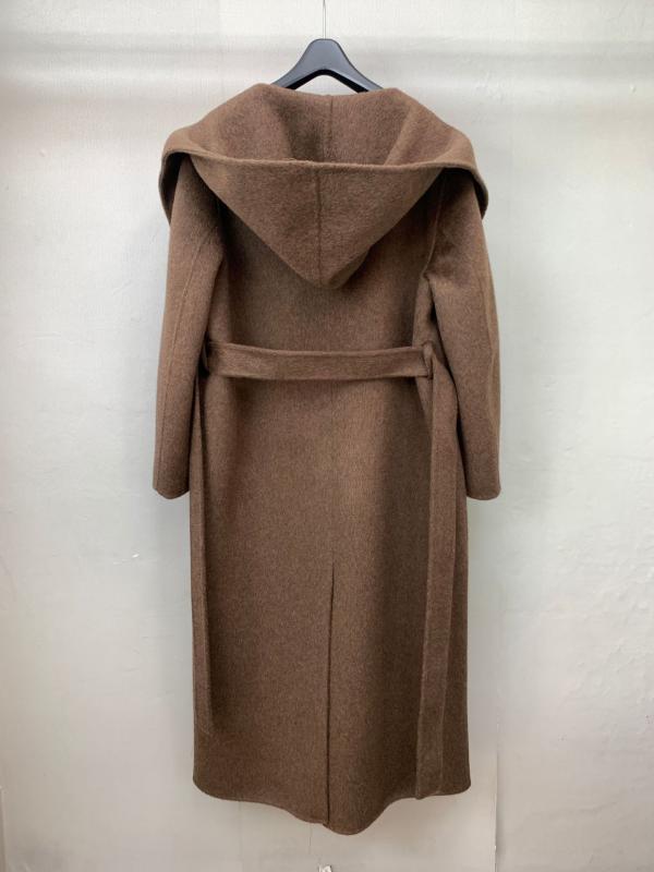 コート レディース フード付き ウール ロング丈 キャメル混紡 オーバーサイズ ゆったり 厚手 秋冬 グレー ブラウン ベージュ