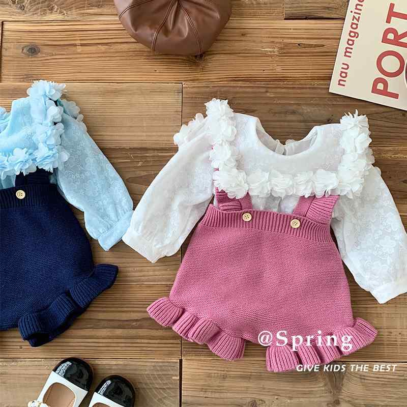 子供服 パンツ 女の子 ショートパンツ ニット 無地 春秋 0歳 1歳 2歳 3歳 4歳 5歳 6歳 フリル かわいい おしゃれ 普段着