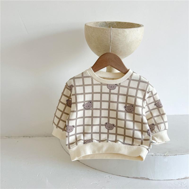 ベビー服 純綿 上下セット くま 刺繍入り サロペット カジュアル トレーナー パンツ 春秋 男女兼用 66cm 73cm 80cm 90cm 100cm 110cm