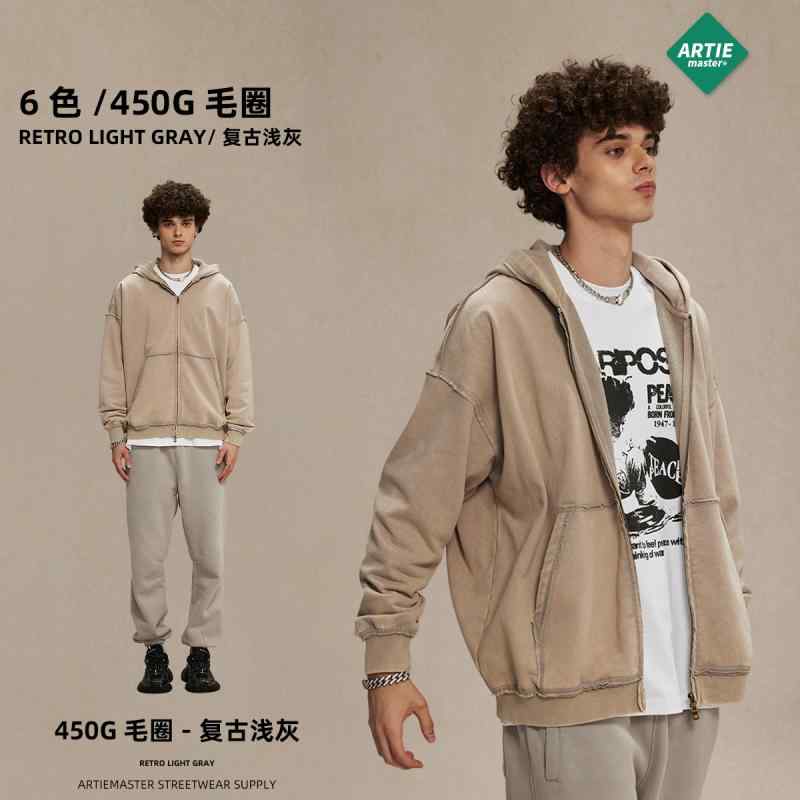 パーカー メンズ 成人男性用 秋冬 洗いもの製作 ボンネット付き添い人 ティーシャツ 長袖 無地 ゆったり 朦々たる レトロ 黒いこと 薄墨色 サクラ色系 赤銅色 インディゴグリーン