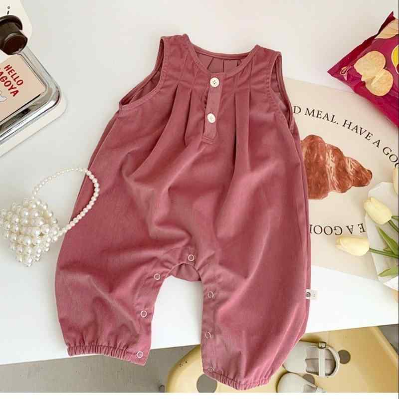 ベビー服 女の子 長袖ロンパース コーデュロイ 背当てパンツ 上下セット 桃ピンク ウサギ耳 カットソー 薄手 66cm 73cm 80cm 90cm 韓国風 かわいい