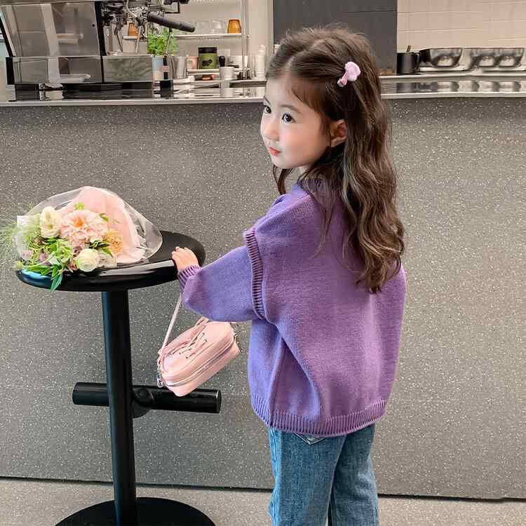 子供服 ニット 春秋物 ニットセーター 女の子 ベビー 長袖 トップス 丸首 無地 90cm 100cm 110cm 120cm 130cm 140cm