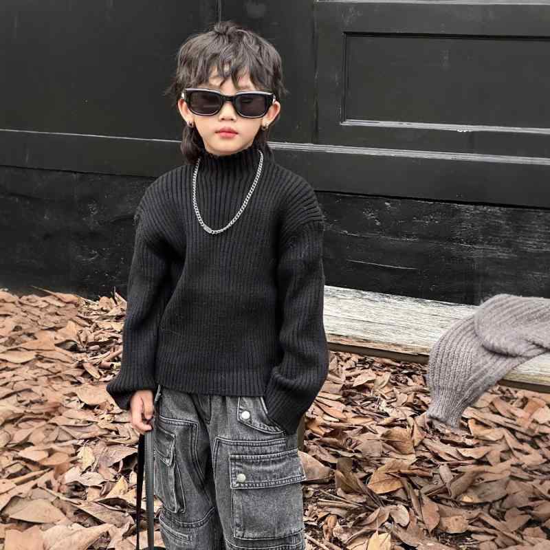 ニット キッズ 男の子 子供服 トップス 長袖 プルオーバー 無地 秋冬 ボーイズ 普段着 おしゃれ 90cm 100cm 110cm 120cm 130cm 140cm 150cm