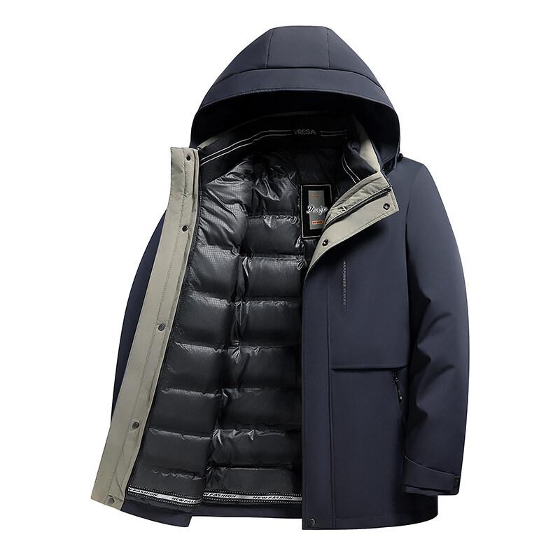 羽?服 メンズ 男性用 取り外し可能 3way 防寒 コーデュロイ 黒 紺