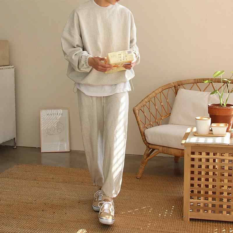 スウェット メンズ 男性用 セットアップ 上下セット 長袖 薄手 花灰色 蛍光グリーン オレンジレッド ホワイト 秋 部屋着 ルームウェア