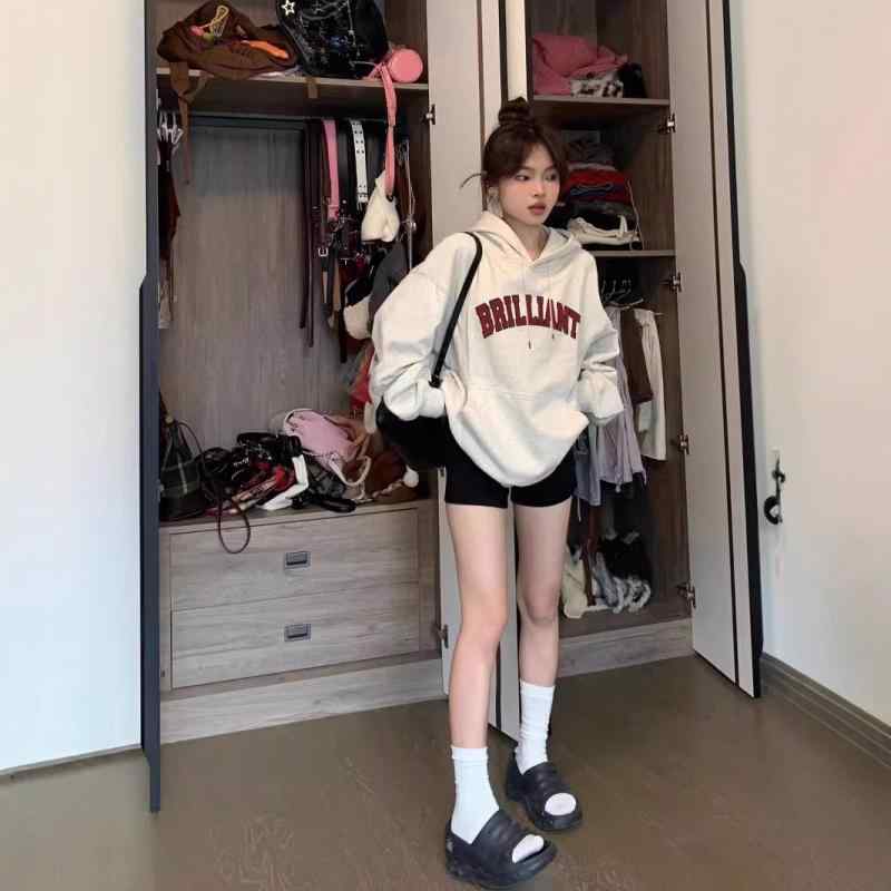 パーカー レディース 秋冬 ゆったり スウェット トレーナー 長袖 プルオーバー フード付き トップス かわいい アメカジ ロゴ プリント 部屋着 ルームウェア カジュアル ストリート 白
