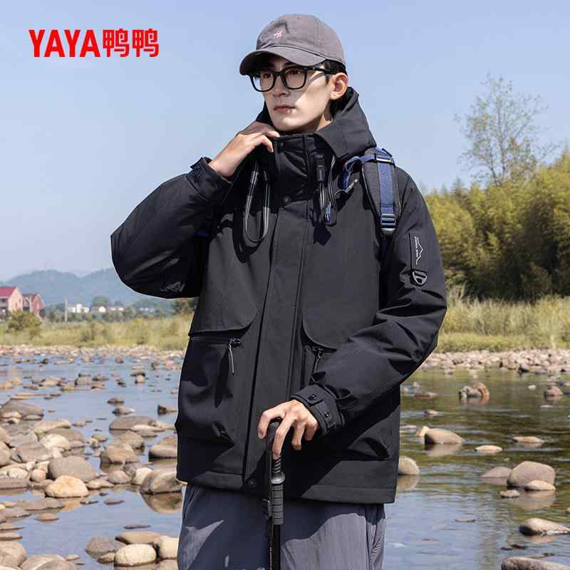 羽?服 成人男性用 ボンネット付き添い人 細工物 上衣 中綿入り口・入口 ポリエステル 生あたたかい カーキ色 緑であること 黒いこと 白いこと 秋冬