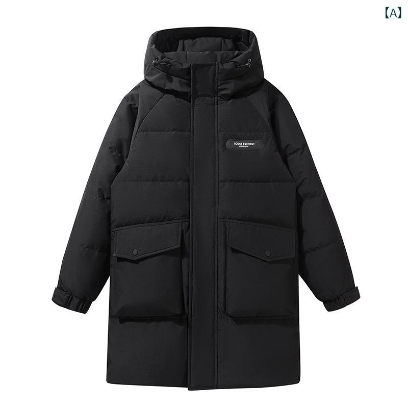 羽?服 メンズ 中綿入り口・入口上衣 防風 撥水 防寒 アウター ボンネット付き添い人 黒いこと カーキ 黄色 普段使い走り アウトドア 秋冬