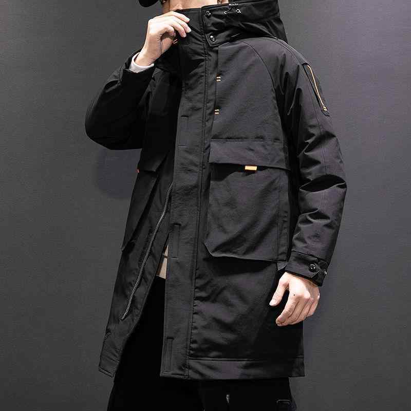 羽?服 成人男性用 落ちこむ上衣 中綿入り口・入口 真っただ中丈 アウター 秋冬 防寒 生あたたかい 黒いこと系