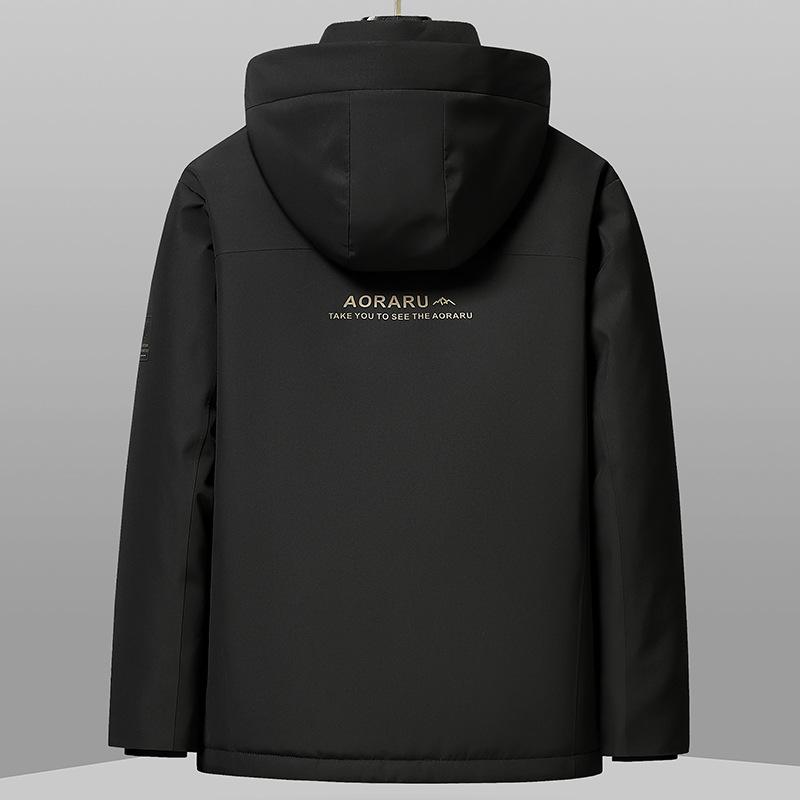 羽?服 成人男性用 工装 中綿入り口・入口 90% 落ちこむ上衣 秋冬 アウトドア 山登り ボンネット付き添い人 ミリタリーテイスト ゆったり ビッグ影ぼうし 防寒