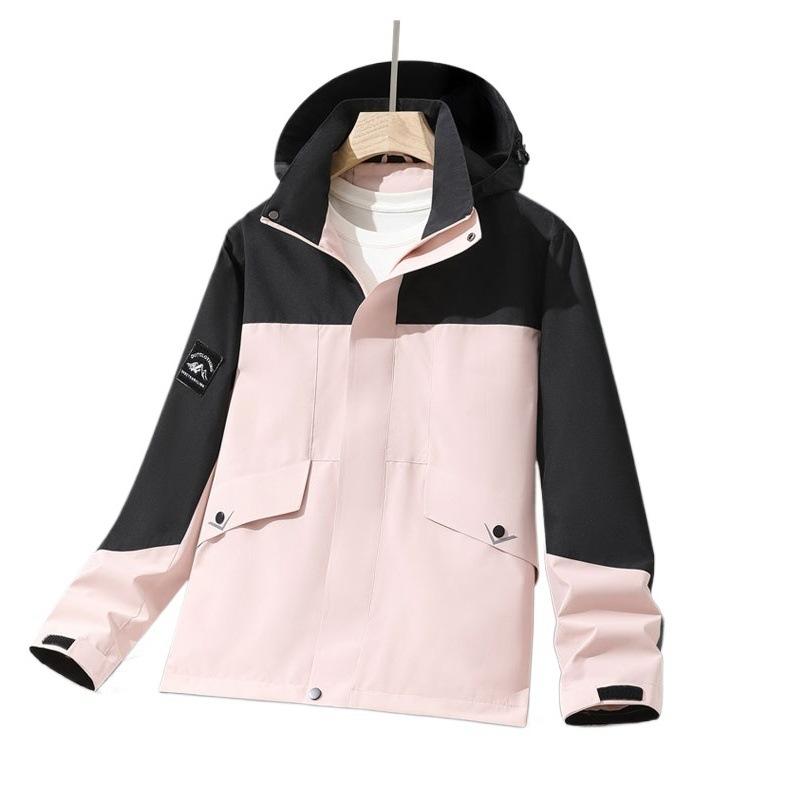 マウンテンパーカー 男女兼用 防風 防水 ジャケット アウトドア 登山ウェア 取り外し可能 フード付き スポーツウェア アウター 春秋