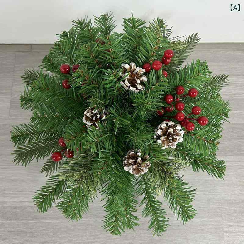 クリスマスツリー 卓上 庭 飾り 60cm PVC 松ぼっくり付き 小さめ コンパクト