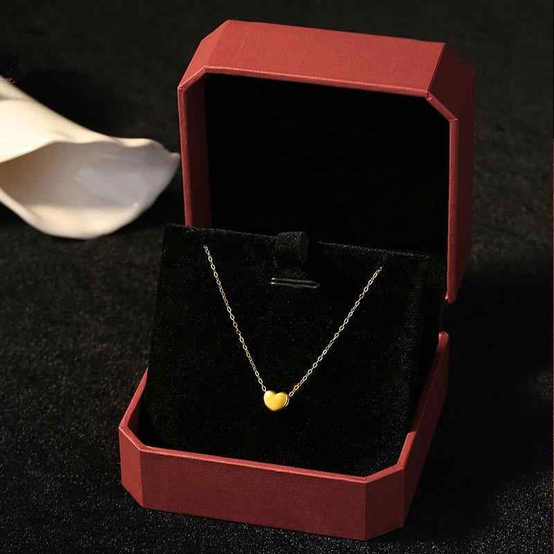 首飾り レディース 999足金 ハート型 シャンデリヤ 3D硬金 ゴールド チェーン店 アレルギー反応相応う 愛くるしげ 今めかしい 流行り物 ラッキーアイテム 差し上げ物 差し上げ物