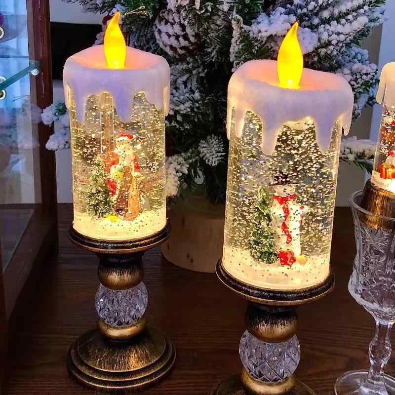 クリスマス ライト オルゴール クリスマス プレゼント キャンドル ライト デスク 飾り 欧風 中華風 クラシック モダン アート