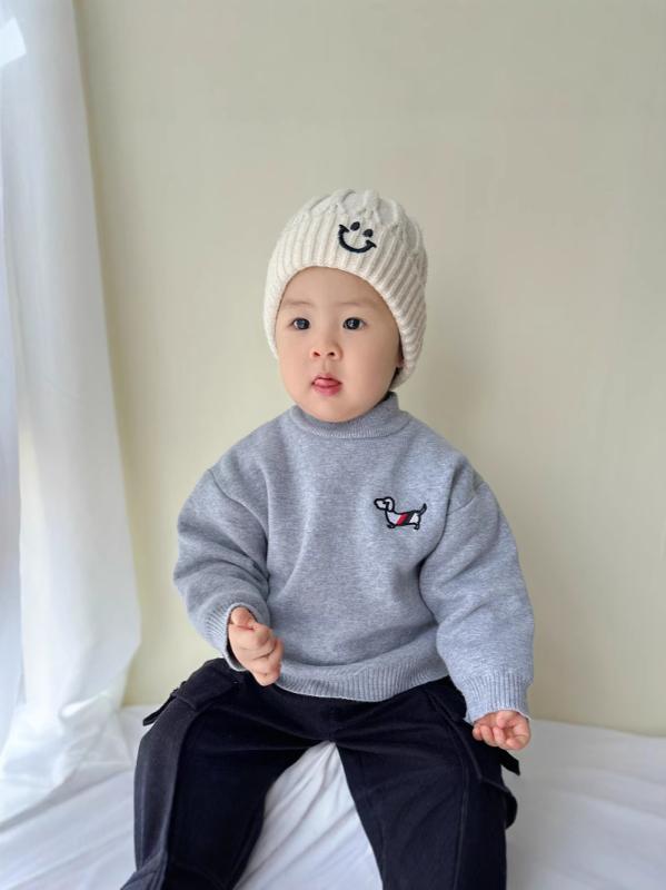 ベビー服 ニット 秋冬 長袖 セーター かわいい カートーン柄 プルオーバー 赤ちゃん 幼児 男の子 女の子 普段着