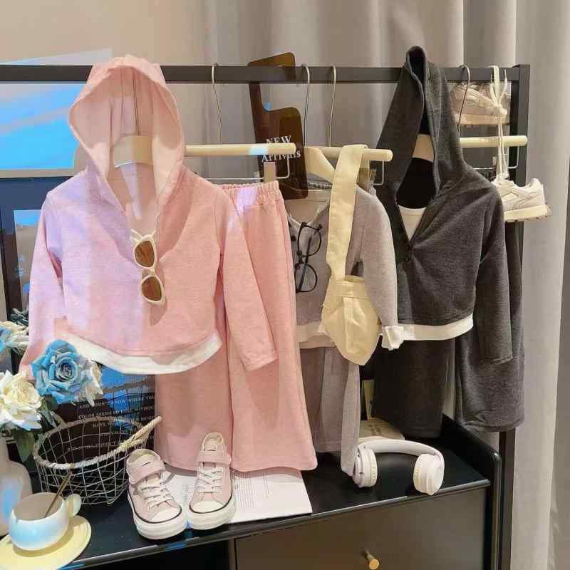 子供用スウェット パーカー パンツ セットアップ 春秋 かわいい 女の子 2点セット 上下セット スポーツ 普段使い ガールズ ピンク系 パープル系