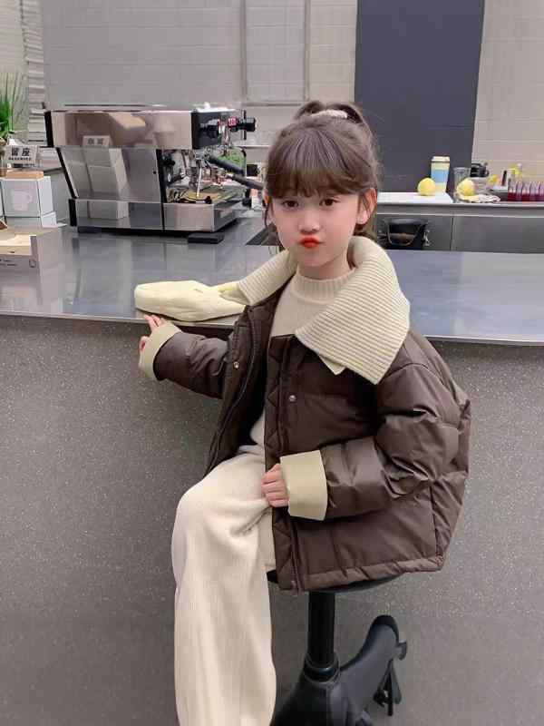 子供服 アウター 女の子 冬用 中綿 コート 厚手 襟付き 韓国風 ガールズ ジャケット 110cm 120cm 130cm 140cm 150cm 160cm 170cm 180cm