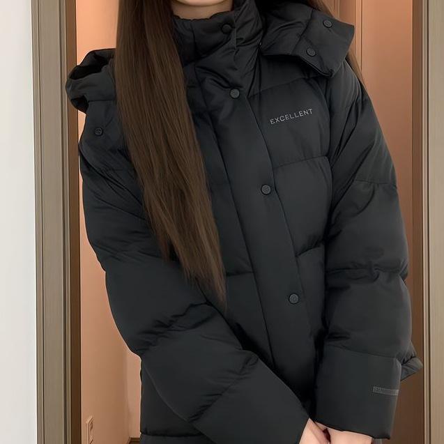 コート レディース 小柄 ショート丈 ダウン風 中綿ジャケット 秋冬 ファッション スタイルアップ アウター ブラック パープル