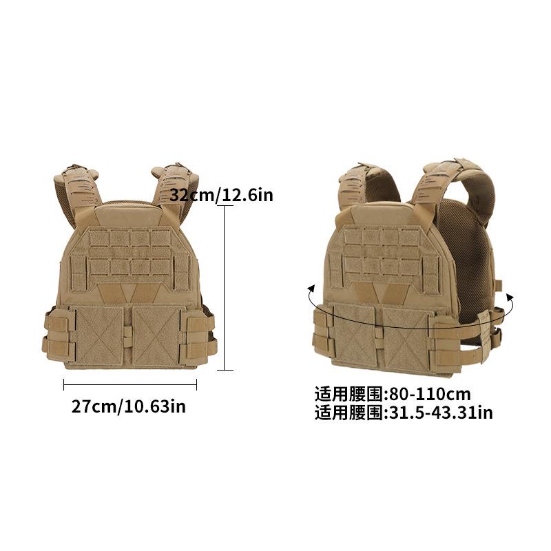 タクティカルベスト 男性用 サバゲー 500Dナイロン製 耐摩耗 拡張性 通気性 アウトドア トレーニング 装備品 黒 狼茶色 軍色