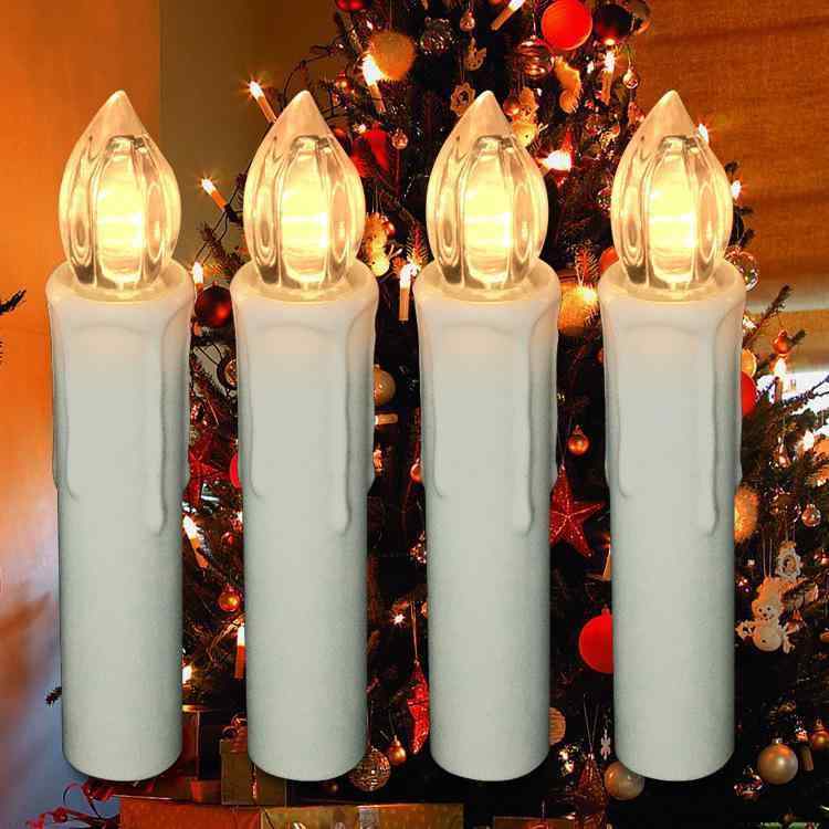 LEDキャンドル ライト 10個セット リモコン付き クリスマス 結婚式 イベント 暖色 七色